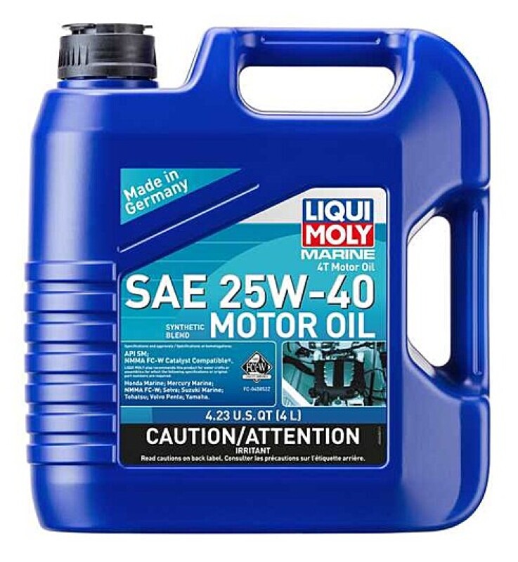 LIQUI MOLY 20548 FITS: 4L Marine 4T Motor Oil 25W40 Motor Oils