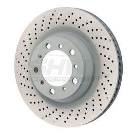 SHW Performance PRL39823 FITS:SHW 2016 Porsche Boxster SPYDER w/o Ceramic Brakes Left Rear Drilled MB Brake Rotor (98135240300) Brake Rotors Drilled