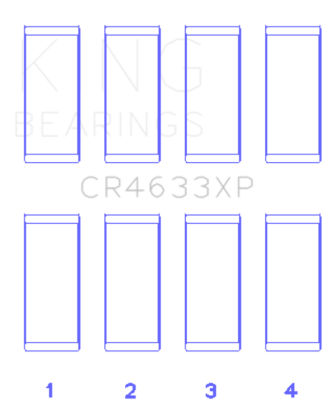 King Engine Bearings CR4633XP FITS:King Peugeot EP6DT/BMW N14B16C Rod Bearing Set Size STD Bearings
