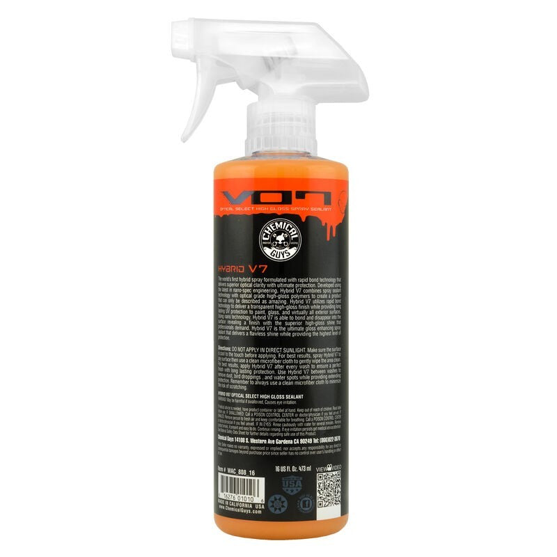 Chemical Guys WAC_808_16 FITS: Hybrid V07 Optical Select High Gloss Spray Sealant & Quick Detailer 16oz Car Waxes