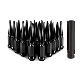 Mishimoto MMLG-SP1415-24BK FITS: Lug Nuts FITS: Lug Nuts FITS: Steel Spiked Lug Nuts M14 x 1.5 24pc Set Black Lug Nuts