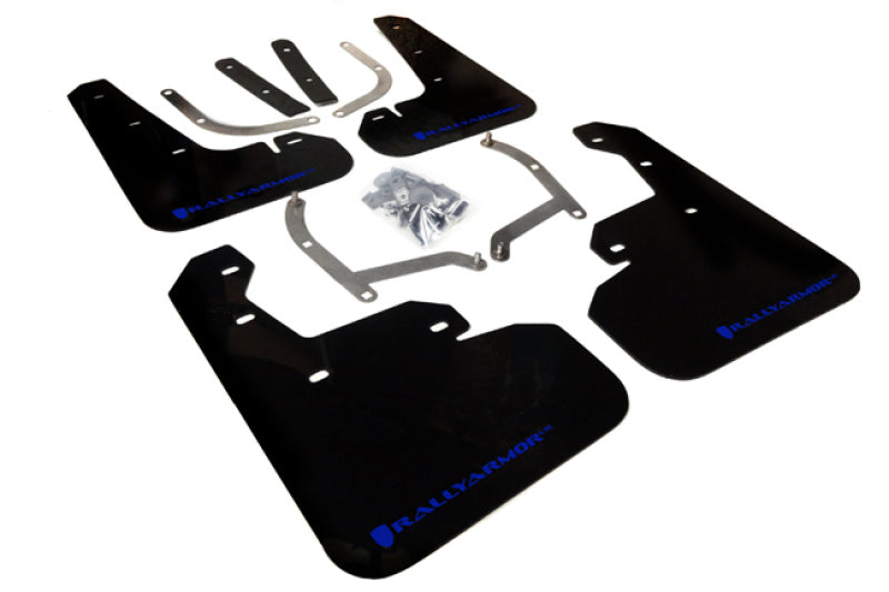 Rally Armor MF45-UR-BLK/BL FITS: 17-23 Subaru Impreza 4D/5D Black UR Mud Flap w/Blue Logo Mud Flaps