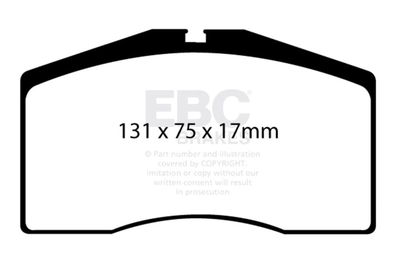 EBC DP4997R FITS: 93-95 Porsche 911 (964) 3.6 Turbo Yellowstuff Front Brake Pads Brake Pads Performance