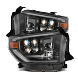 AlphaRex 880832 FITS: 14-21 Toyota Tundra NOVA-Series LED Proj Headlights Alpha-Blk w/Actv Light & Seq. Sig + DRL Headlights