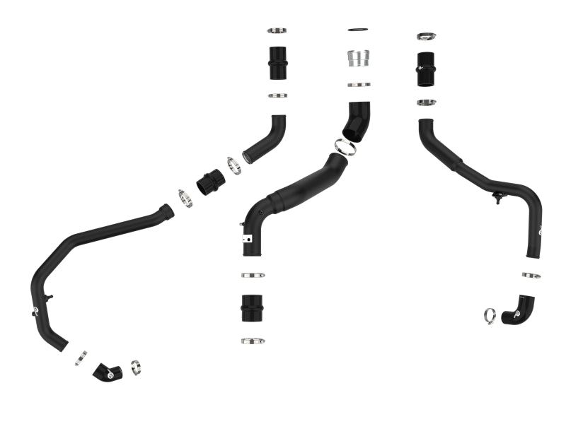 aFe BladeRunner Aluminum Hot and Cold Charge Pipe Kit Black 24-26 V6-2.7L (tt) FITS: Ford F-150 - AFE46-20784-B