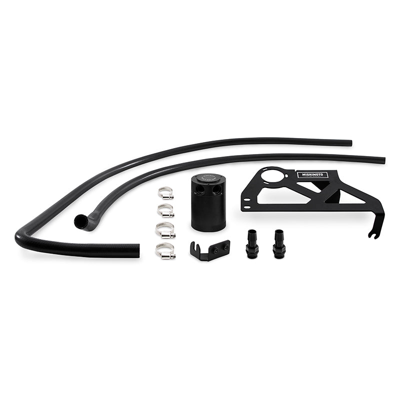 Mishimoto MMBCC-WR6-12PBE2 FITS: 12-18 Jeep Wrangler JK Baffled Oil Catch Can Kit Black Oil Catch Cans