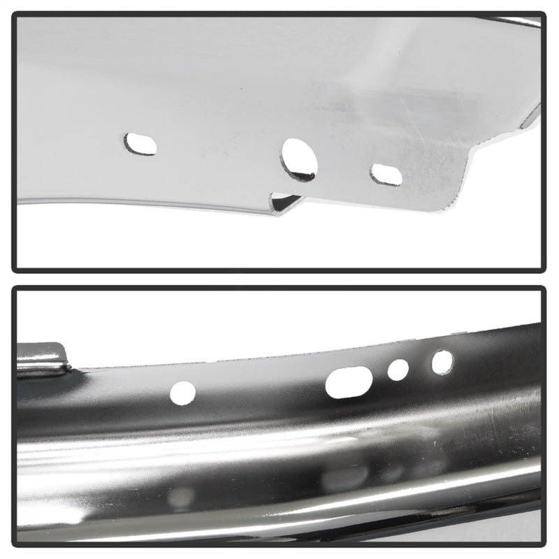 SPYDER 9948480 FITS: Ford F150 09-14 w/Fog Light Hole w/o Harley Model Front Bumper Chrome (OEM 9L3Z17757B) Bumper Accessories