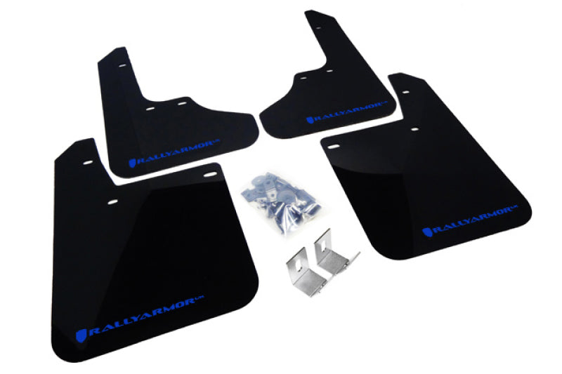 Rally Armor MF2-UR-BLK/BL FITS: 93-01 Subaru Impreza RS Black UR Mud Flap w/ Blue Logo Mud Flaps