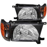 ANZO 111077 FITS: 1999-2002 Toyota 4Runner Crystal Headlights Black Headlights
