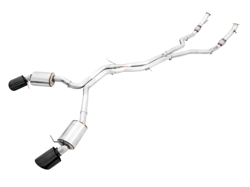 AWE Tuning 3015-33321 FITS: Audi B9.5 RS5 Sportback Non-Resonated Touring Edition Exhaust RS-Style Diamond Blk Tips Catback