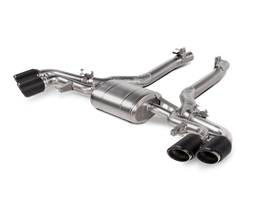 Akrapovic S-BM/T/16H FITS: 2020+ BMW X5M (F95)/X6M (F96) Slip-On Line (Titanium) w/Carbon Fiber Titanium Tips Muffler