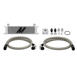Mishimoto MMOC-U FITS: Oil Coolers FITS: Universal 10 Row Oil Cooler Kit (Metal Braided Lines) Oil Coolers