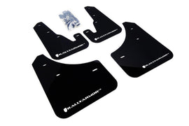 Rally Armor MF9-UR-BLK/WH FITS: 04-09 Mazda3/Speed3 Black UR Mud Flap w/ White Logo Mud Flaps