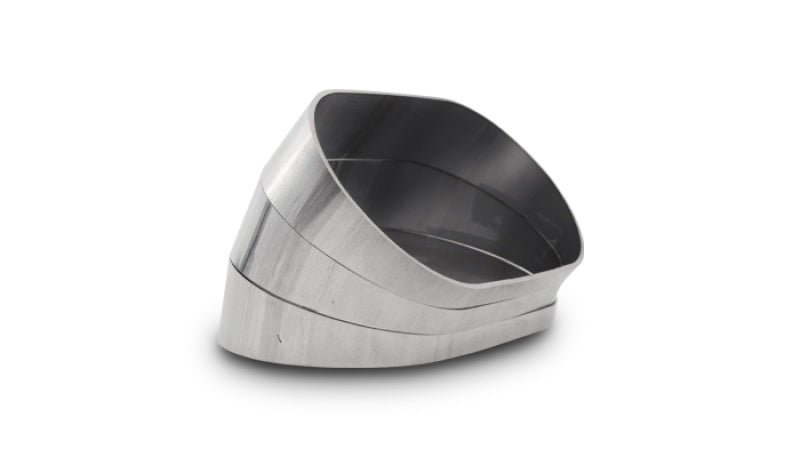 Vibrant 13581 FITS: Vertical 304 SS Oval Pie Cuts 3.5in OD Tight 45 Degree Elbow Steel Tubing