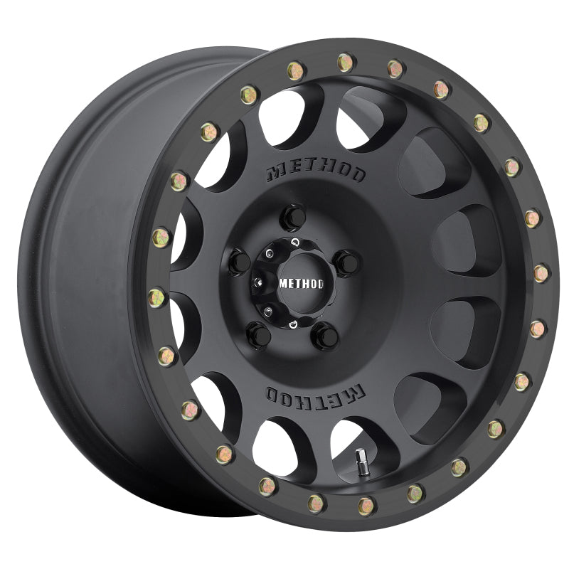 Method Wheels MR10578560500B FITS:Method MR105 Beadlock 17x8.5 0mm Offset 6x5.5 108mm CB Matte Black w/BH-H24125 Wheel Wheels Cast