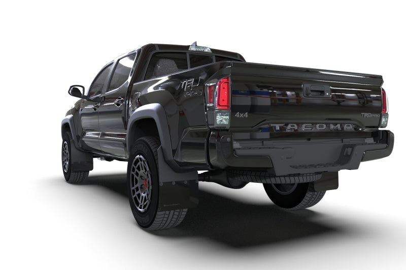 Rally Armor MF94-BLK-MBK FITS: 16-23 Toyota Tacoma Gen 3 Black Mud Flap w/Metallic Black Logo Mud Flaps