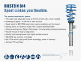 Bilstein 47-139060 FITS: B14 2007 Mini Cooper Base Hatchback Front and Rear Suspension Kit Coilovers