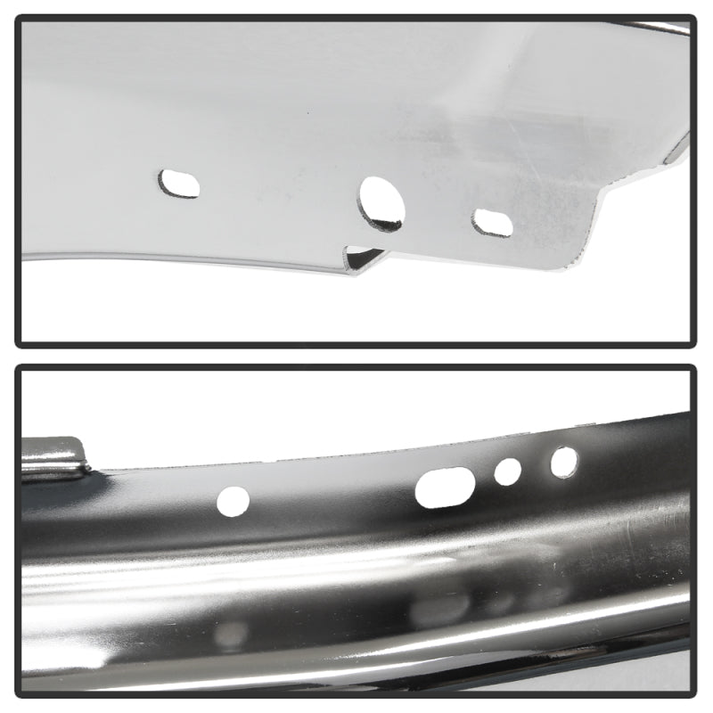 SPYDER 9948480 FITS: Ford F150 09-14 w/Fog Light Hole w/o Harley Model Front Bumper Chrome (OEM 9L3Z17757B) Bumper Accessories