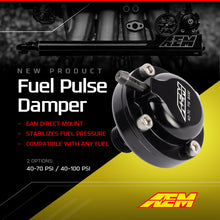 Load image into Gallery viewer, AEM 25-4002 FITS: AN6 ORB 40-70psi Fuel Pulse Damper Fuel Pressure Regulators