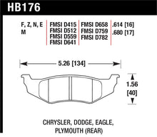 Load image into Gallery viewer, Hawk Performance HB176F.614 FITS:Hawk SRT4 HPS Street Rear Brake Pads Brake Pads Performance