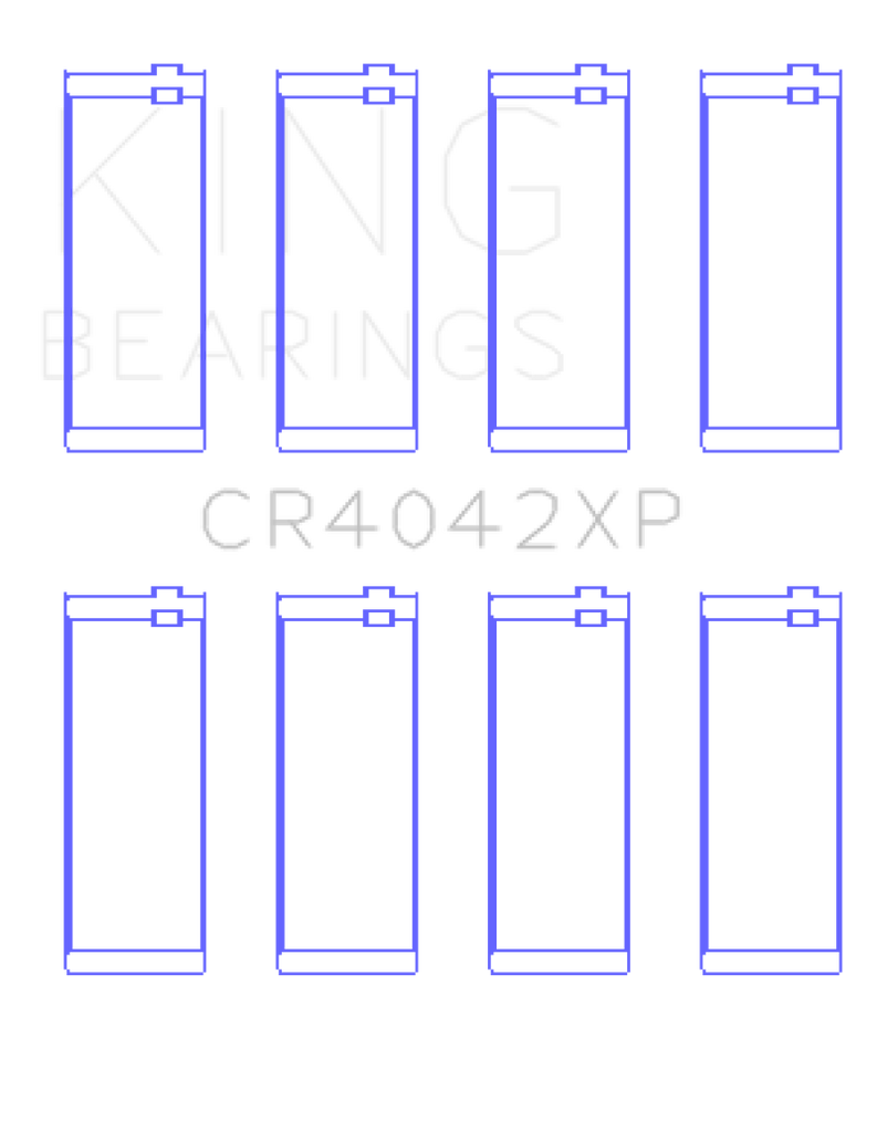 King Engine Bearings CR4042XP.026 FITS:King BMW M40/M42/M43/M44 1.6L/1.8L/1.9L (Size .026) Connecting Rod Bearings (Set of 4) Bearings