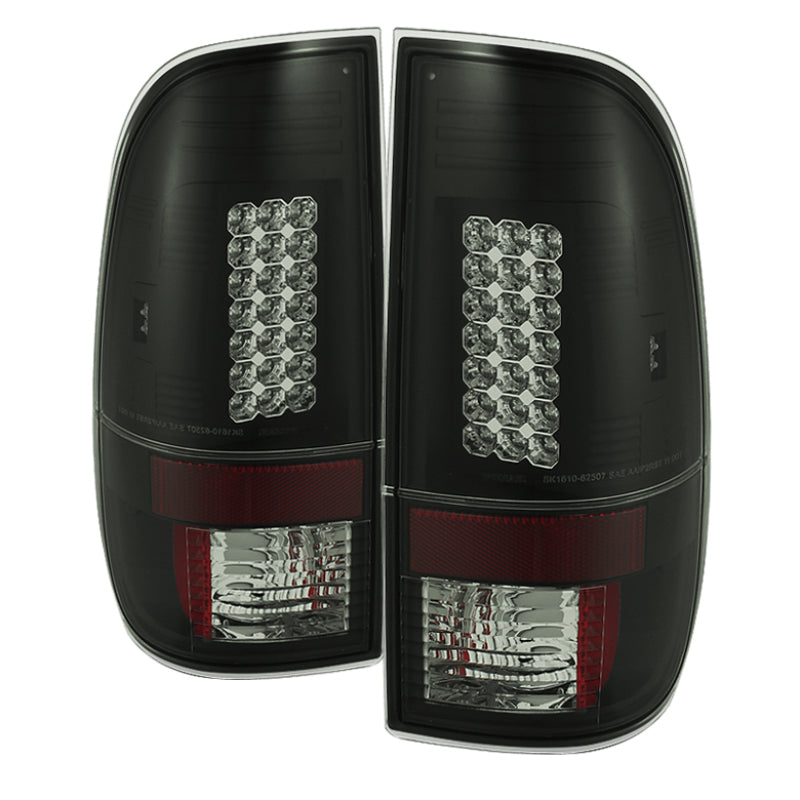 SPYDER 5078179 FITS: Ford F150 side 97-03/F250 Super Duty 99-07 LED Tail Lights Blk Smke ALT-YD-FF15097-LED-BSM Tail Lights