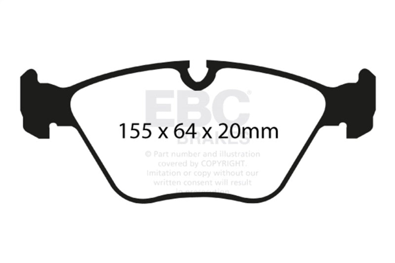 EBC DP41552R FITS: 04-06 BMW X3 2.5 (E83) Yellowstuff Front Brake Pads Brake Pads Performance