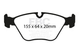 EBC DP31552C FITS: 04-06 BMW X3 2.5 (E83) Redstuff Front Brake Pads Brake Pads Performance