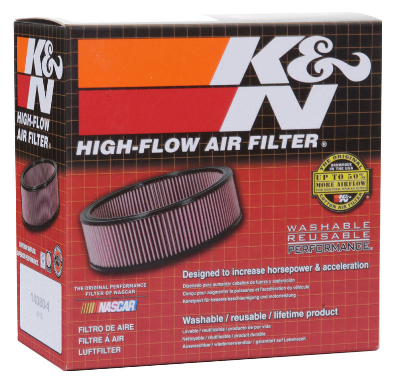 K&N Engineering E-3322 FITS:K&N Custom Air Filter Round 5.25 inch ID 6.25 inch OD 2.5 inch Height Air Filters Drop In
