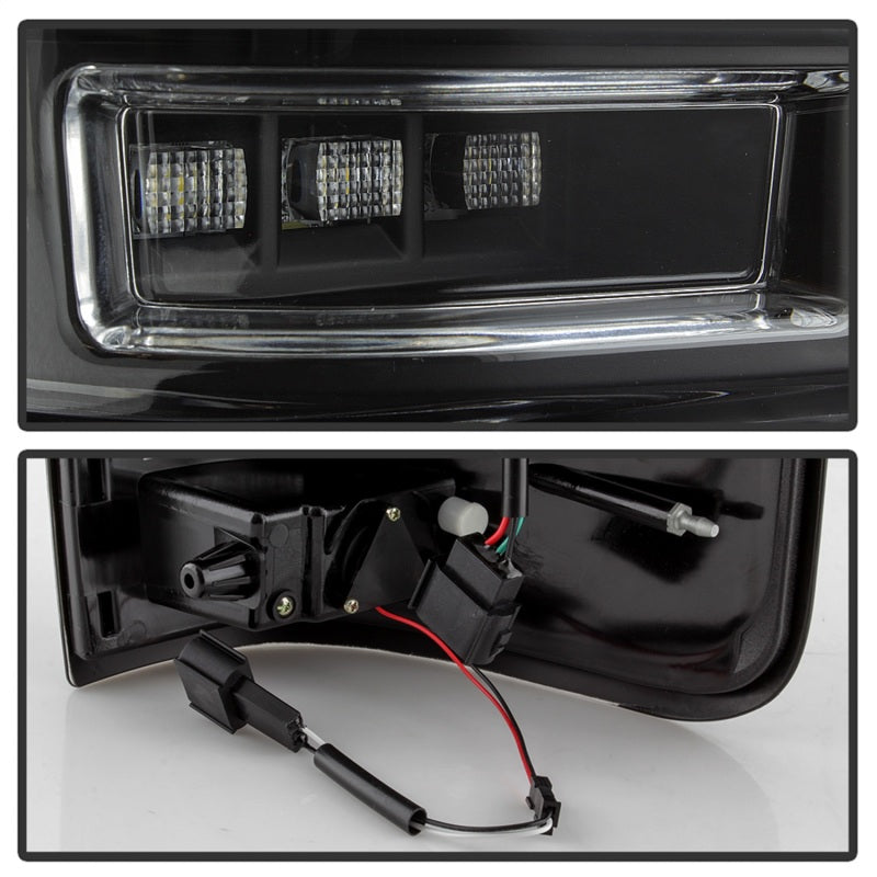 SPYDER 5084170 FITS: 04-08 Ford F-150 Projector Tail Lights Light Bar DRL LED Black ALT-YD-FF15004V2-LBLED-BK Headlights
