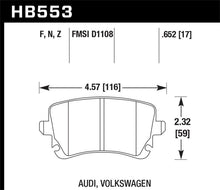 Load image into Gallery viewer, Hawk Performance HB553F.652 FITS: Hawk 06-07 Audi A6 Quattro / 03-04 RS6 / 04-08 S4 HPS Street Rear Brake Pads Brake Pads Performance