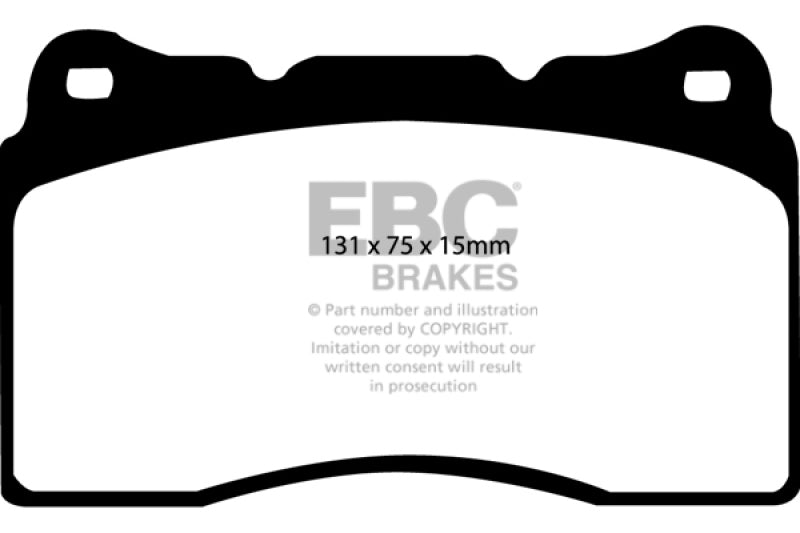 EBC DP41210R FITS: 17-21 Honda Civic Type-R (FK8) Yellowstuff Front Brake Pads Brake Pads Performance