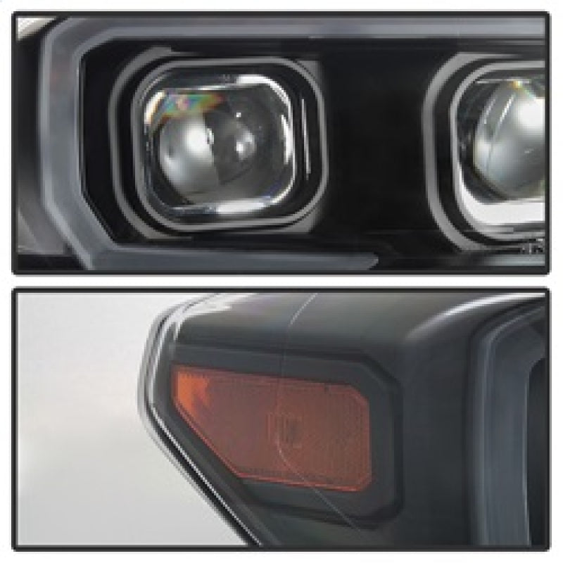 SPYDER 9039256 FITS:xTune Toyota Tacoma 16-18 DRL Light Bar Projector Headlights Black PRO-JH-TTA16-LBDRL-BK Headlights