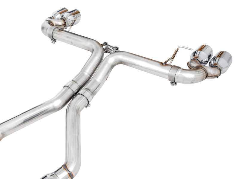 AWE Tuning 3020-42078 FITS: 2019+ BMW M340i (G20) Track Edition Exhaust Quad Chrome Silver Tips Catback