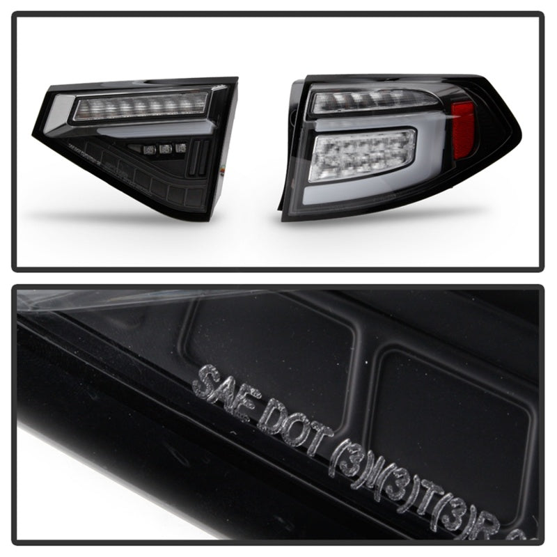 SPYDER 5086730 FITS: 08-14 Subara Impreza WRX Hatchback LED Tail Lights Seq Signal Black ALT-YD-SI085D-SEQ-BK Tail Lights