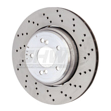Load image into Gallery viewer, SHW Performance BRR42854 FITS:SHW 08-13 BMW M3 4.0L Right Rear Cross-Drilled Lightweight Brake Rotor (34212283804) Brake Rotors Drilled