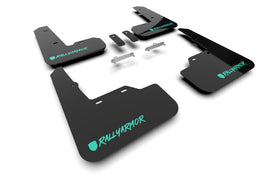 Rally Armor MF92-UR-BLK/TL-X FITS: 22-25 Subaru WRX Black UR Mud Flap Altered Font Teal Logo Mud Flaps