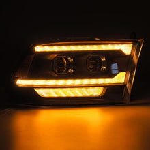 Load image into Gallery viewer, AlphaRex 880561 FITS: 09-18 Ram 1500/2500 PRO-Series Proj Headlights Black w/Sequential Signal and Top/Middle DRL Headlights