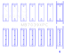 Load image into Gallery viewer, King Engine Bearings MB7039XPC FITS: -King BMW M20/M50 2.0L/2.5L/2.7L Crankshaft Main Bearings Set 7 Pairs Coated Bearings