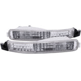 ANZO 511007 FITS: 1992-1993 Honda Accord Euro Parking Lights Chrome Lights Corner