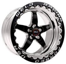 Load image into Gallery viewer, Weld 71HB7100W67F FITS: S71 17x10 / 5x115mm BP / 6.7in. BS Black Wheel (High Pad) Black Single Beadlock MT Wheels Forged