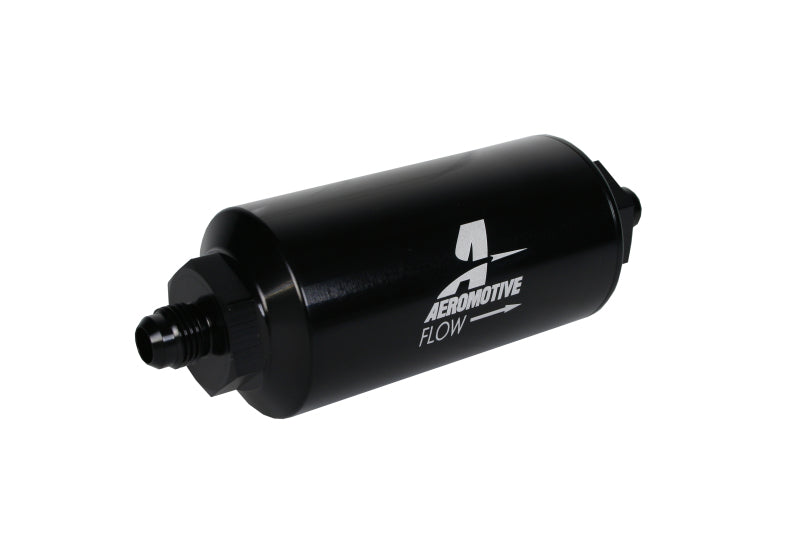 Aeromotive 12347 FITS: In-Line Filter (AN-6 Male) 10 Micron Fabric Element Bright Dip Black Finish Fuel Filters