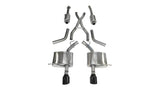 CORSA Performance 14459BLK FITS: 2011-2024 Dodge Durango 5.7L V8 Black Sport Dual Rear Cat-Back Exhaust Catback