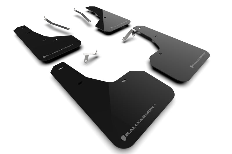 Rally Armor MF82-UR-BLK/GRY FITS: 22-24 Subaru Forester & Wilderness Black UR Mud Flap w/Grey Logo Mud Flaps