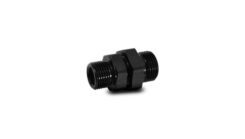 Vibrant 16983 FITS: -10AN to -8AN ORB Male to Male Union Adapter Anodized Black Fittings