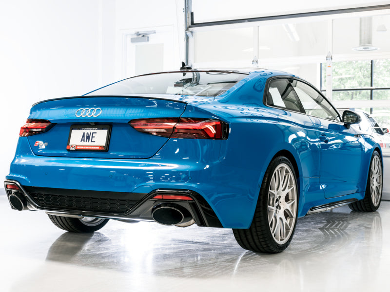 AWE Tuning 3015-33321 FITS: Audi B9.5 RS5 Sportback Non-Resonated Touring Edition Exhaust RS-Style Diamond Blk Tips Catback