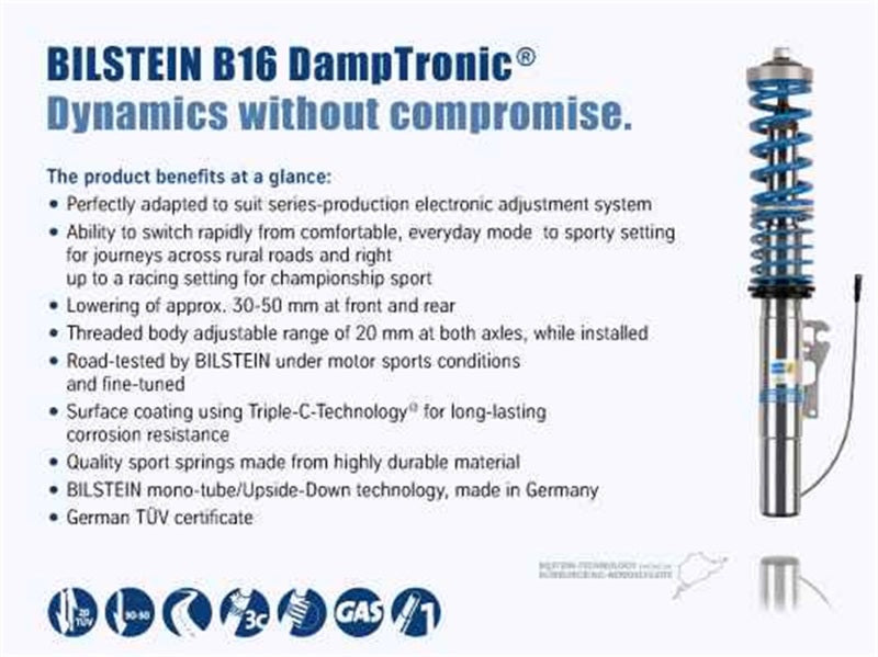 Bilstein 49-234923 FITS: B16 (PSS10) 06-10 BMW E60 M5 EDC Performance Suspension System Coilovers