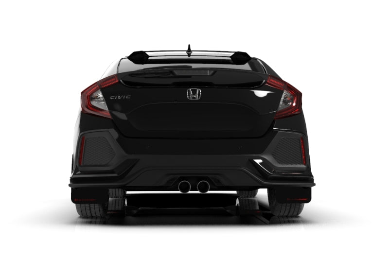 Rally Armor MF51-UR-BLK/RD FITS: 17-19 Honda Civic Sport/Sport Touring Black UR Mud Flap w/Red Logo Mud Flaps