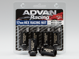 Advan V0263 FITS: Lug Nut 12X1.25 (Black) 4 Pack Lug Nuts