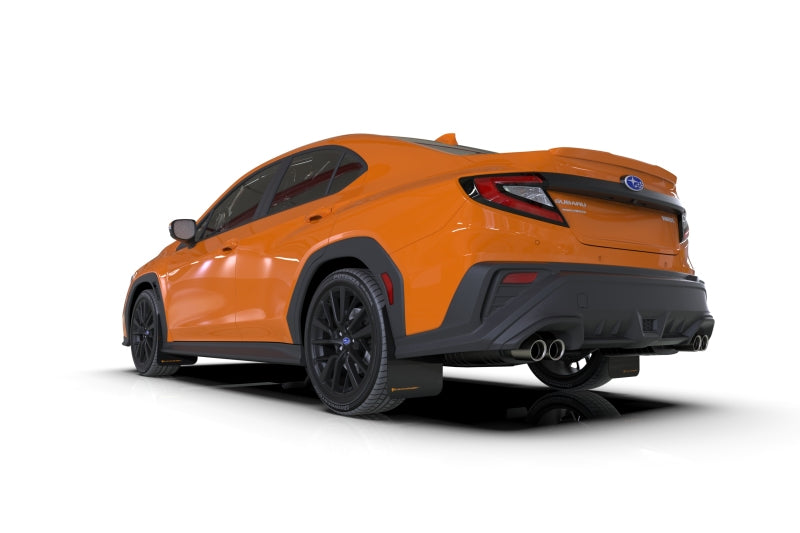 Rally Armor MF92-UR-BLK/OR FITS: 22-25 Subaru WRX Black UR Mud Flap w/Orange Logo Mud Flaps